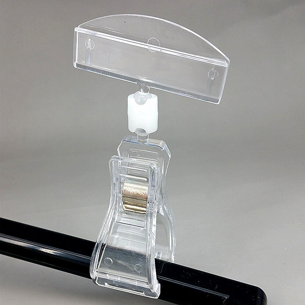 Klar pop plast skilt papir kort display pris label tag skilte clips holdere i supermarked forhandler 20 stk