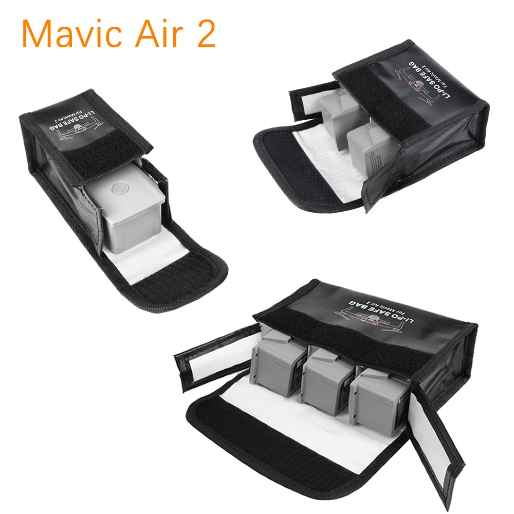 Voor Mavic Air 2 Batterij Tas Lipo Brandwerende Case Explosieveilige Batterij Opbergtas Voor Dji Mavic Air 2 accessoires