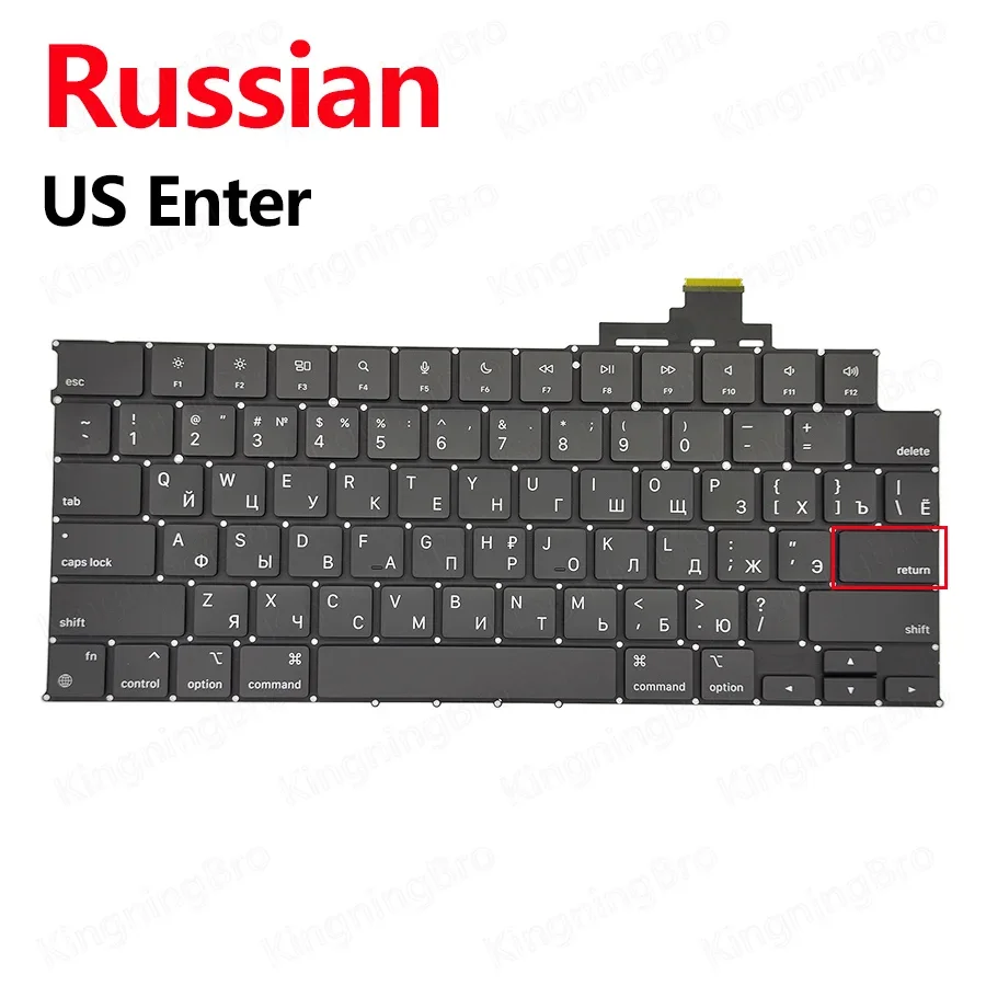 Toetsenbord UK US Spanje Frans Russisch Koreaans Voor Macbook Air 13.6 "15" M2 A2681 A2941 Toetsenbord 2022 2023 Jaar: COFFEE