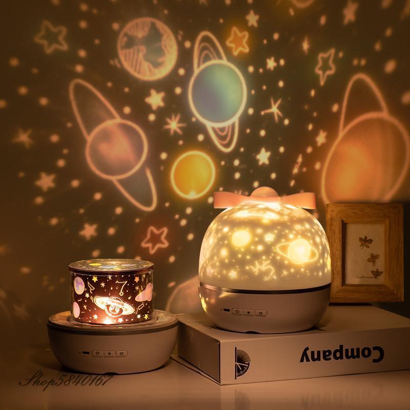 Star Night Light Projector Constellation Night Lamp Bedroom Nightlight Kids Baby Children Room Light Bluetooth Speaker Music