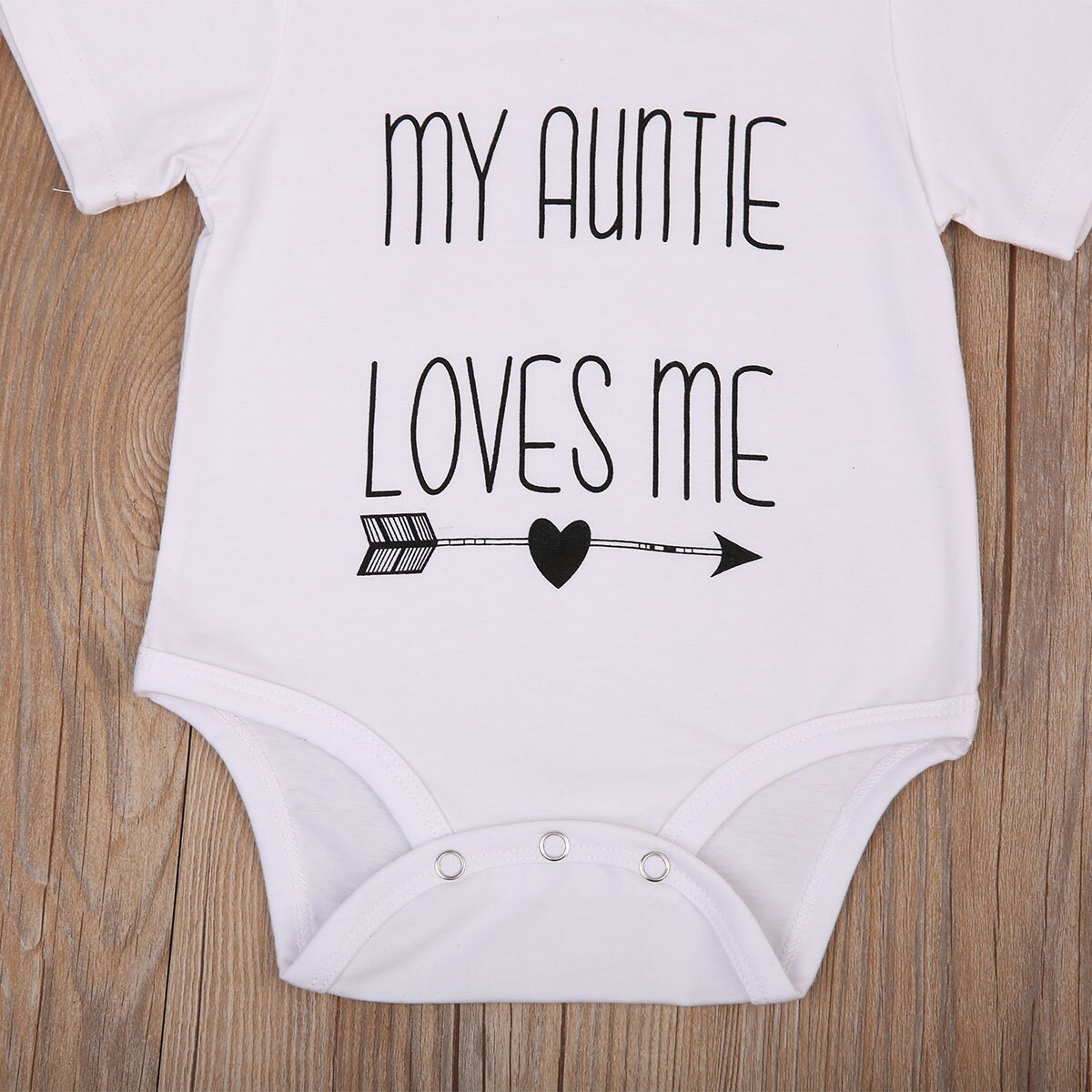 Mijn Tante Loves Me Print Unisex Een Stuk Bodysuit Voor Baby