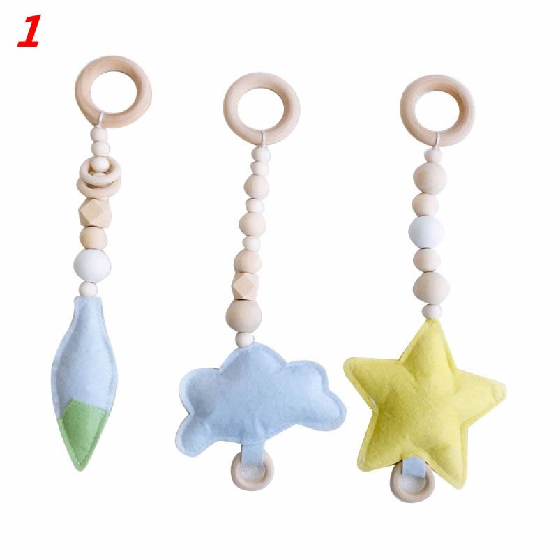 Nordic Stijl Ring-Pull Baby Gym Speelgoed Sensory Kwekerij Kinderkamer Baby Peuter Kleding Houten Frame Rack Decoratie L41D: 1
