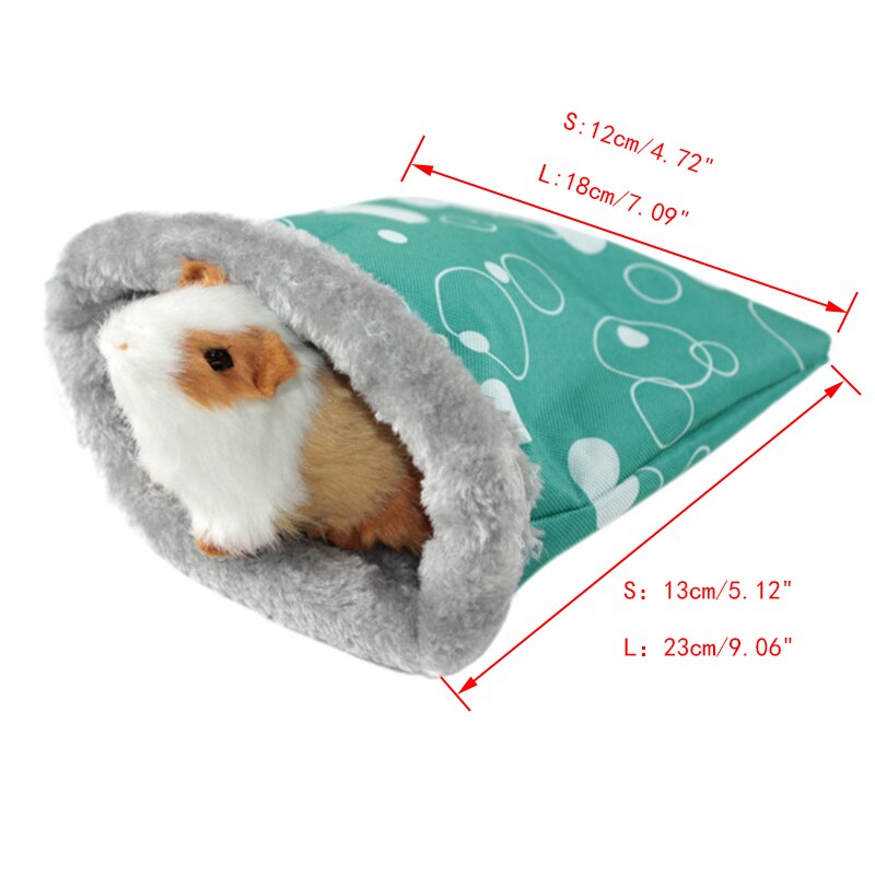 Lille kæledyr vinterforsyning, blød og behagelig sovepose til hamster, marsvin