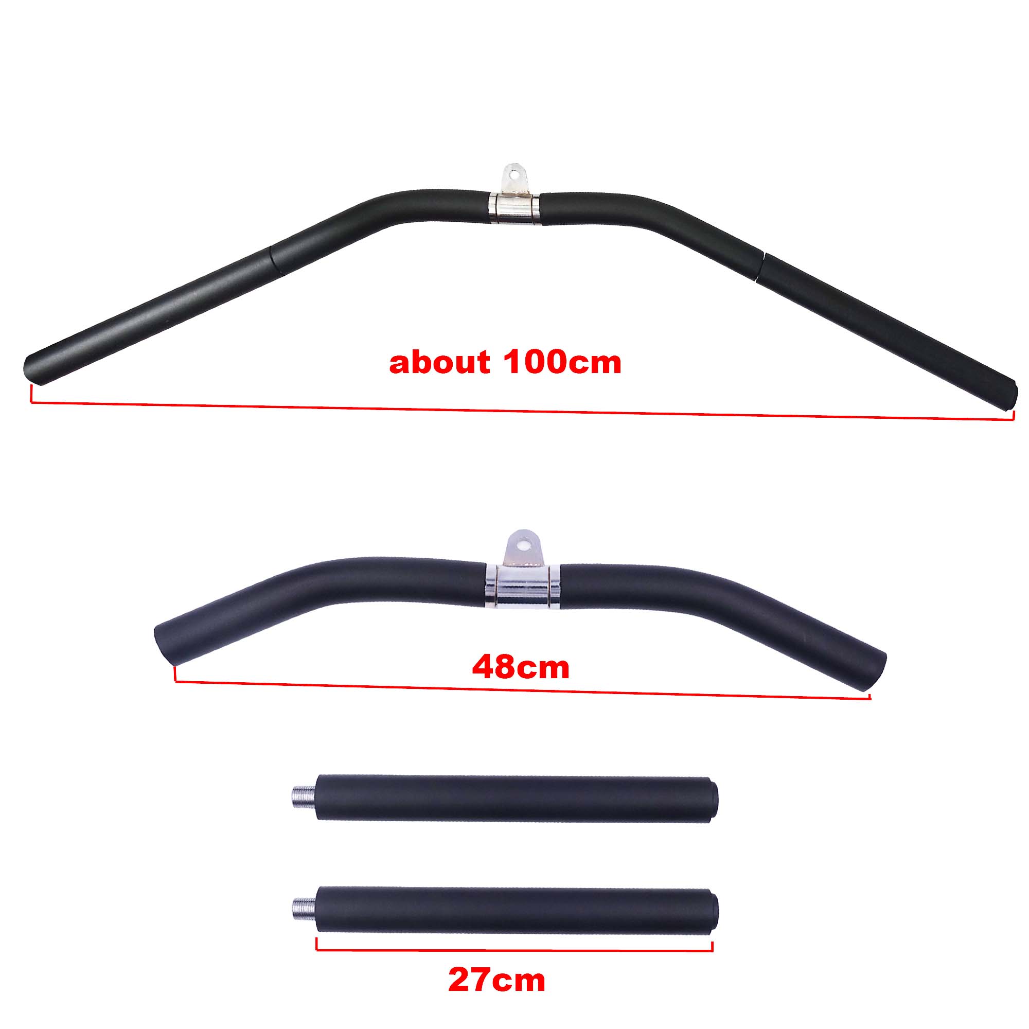 Tricep Back Strength Training Removable LAT Pull Down Curl Bar Rotation Gym Pully Cable Machine Attachment Fitness Accessories