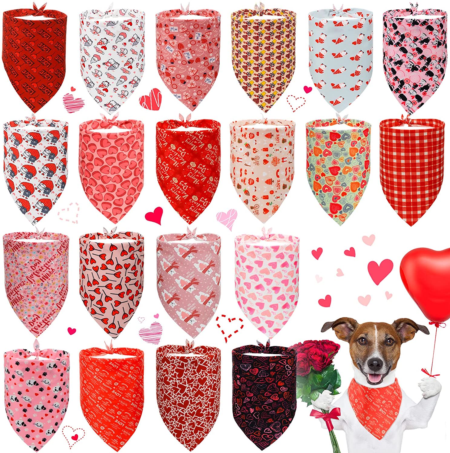 20 paquetes de pañuelos navideños para perros, bufandas triangulares para perros, Baberos para perros de Acción de Gracias y Halloween, pañuelos para accesorios para perros: Azul