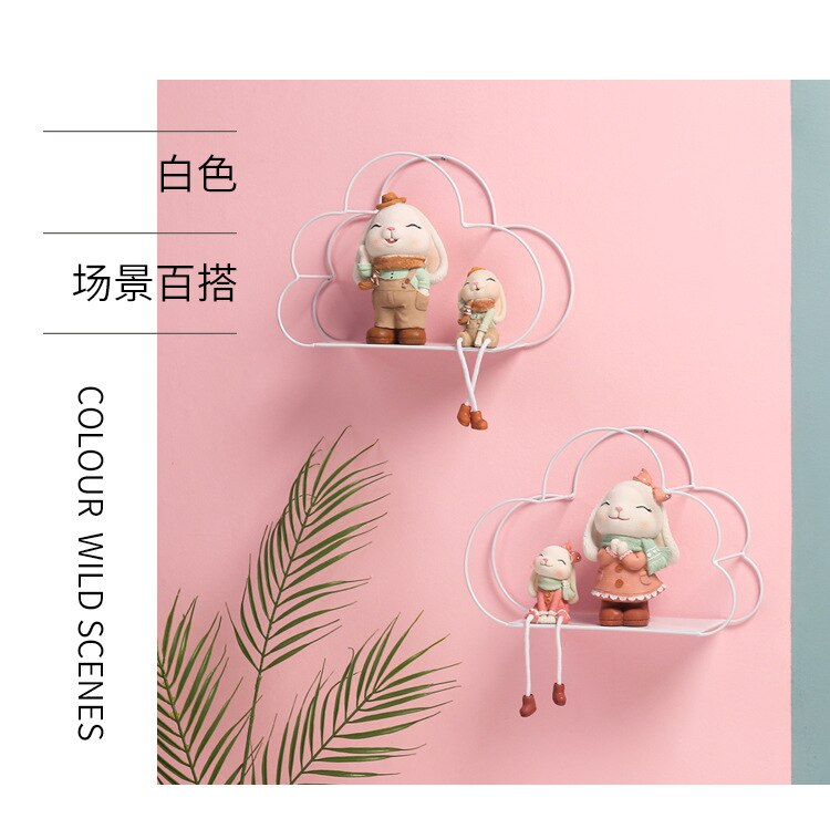 Nordisk stil sky veggfeste hylle ornament vegg soverom stue vegg hengende vegg leke hylle hjemme veggdekorasjon