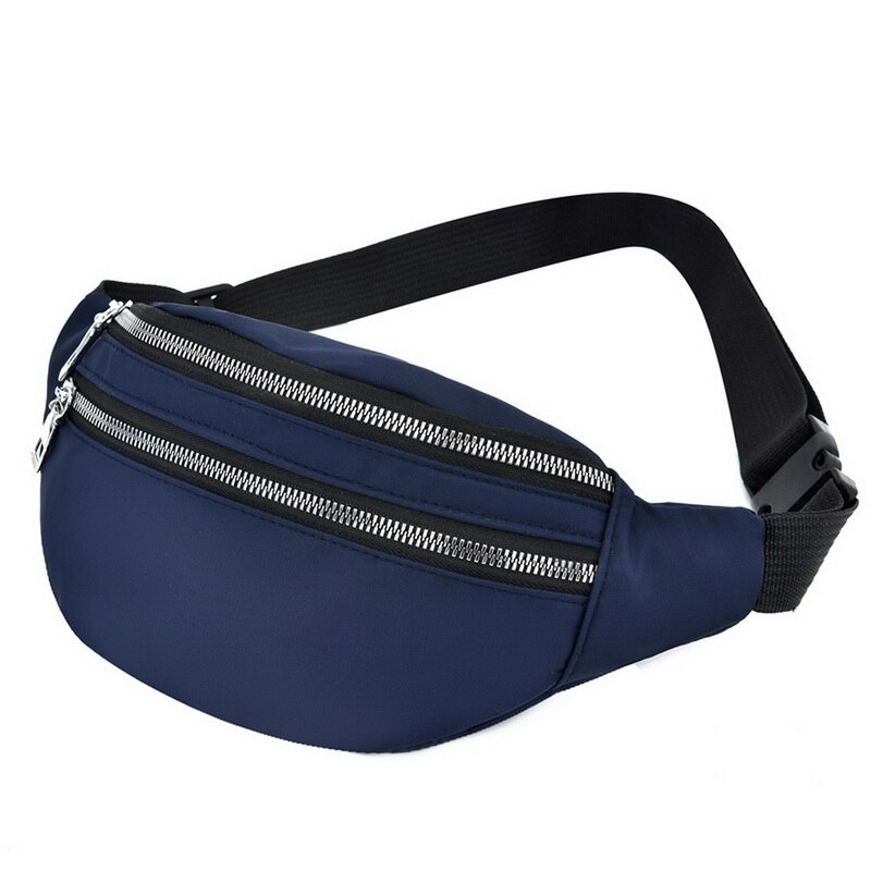 sac banane pour femmes imperméable à l'eau taille sacs dames Bum sac voyage bandoulière poitrine sacs unisexe hanche sac: blue