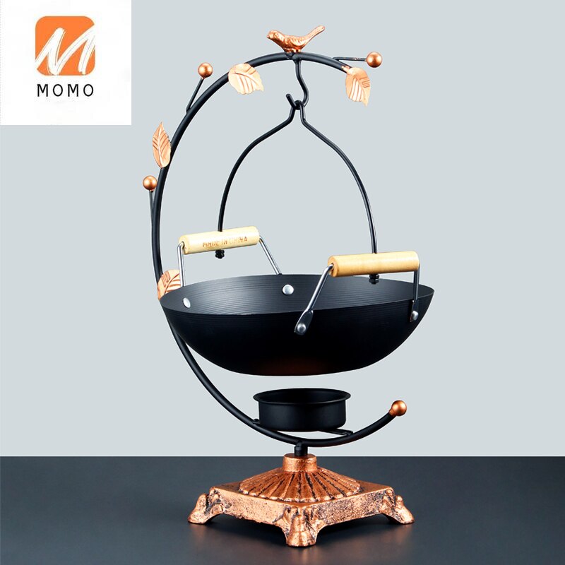 Tableware Special Dish Iron Stewed Pot Set Restaurant Hotel Hanging Pot Commercial Solid Alcohol Heating Furnace