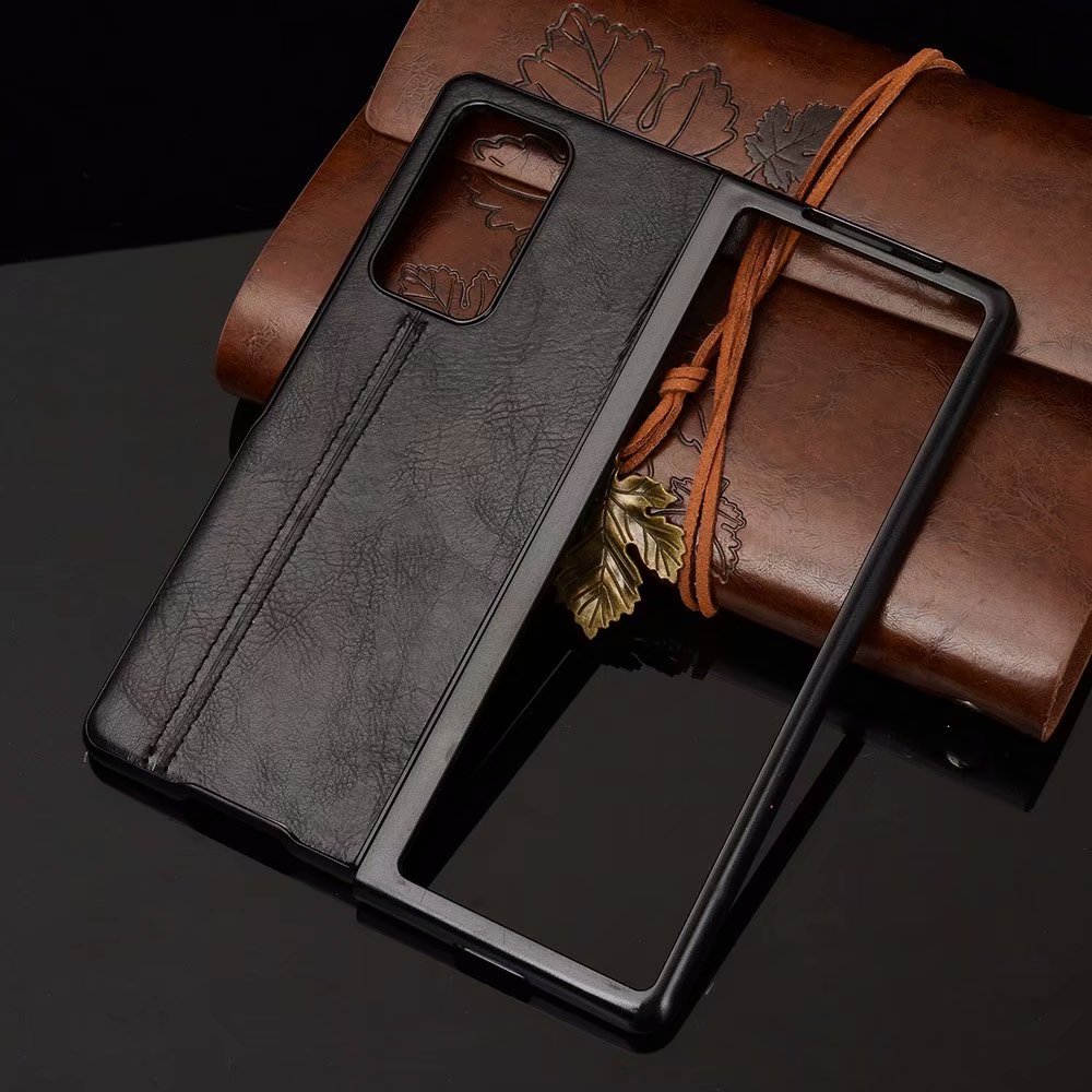 Caso de couro do plutônio para samsung galaxy z fold 2 caso duro capa para samsung galaxy z fold2 5g capa à prova de choque coques