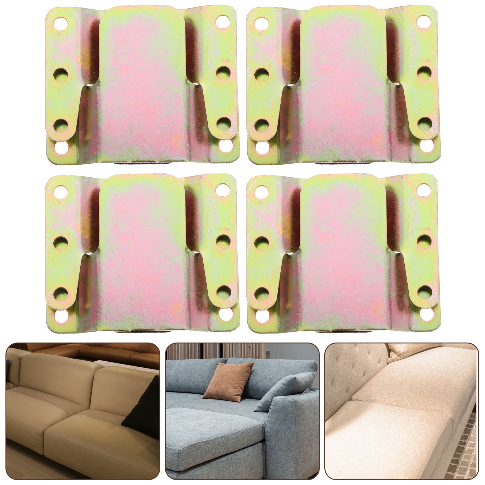 4 Sets Schnittcouch-Verbindungsstück, Schnappverschluss für Möbel, Holzbrett, Verbindungsvorrichtung, Sofa-Bett-Scharnier, oberer unterer Riegel für Bettbrett, fest