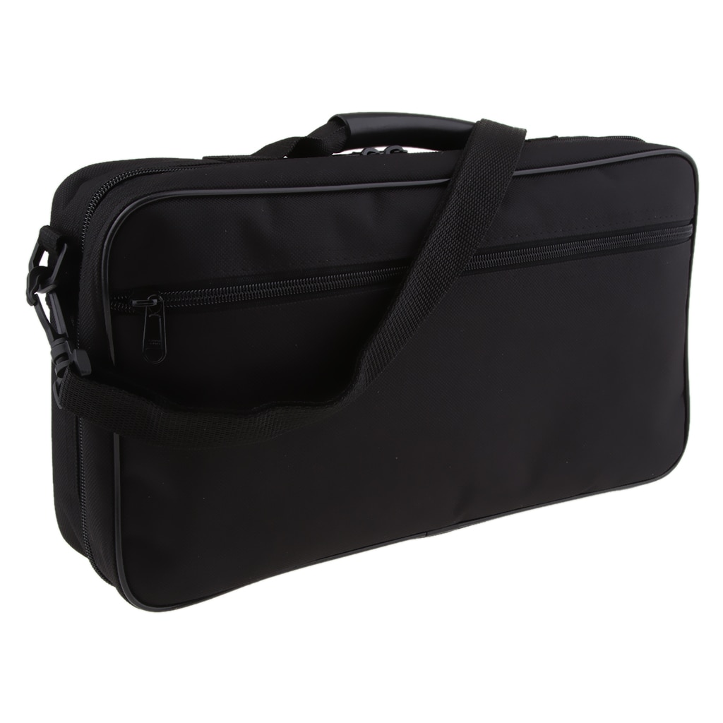 Sac à bandoulière Portable hautbois étui de transport Instrument de musique sac à main avec boîte de rangement en bois