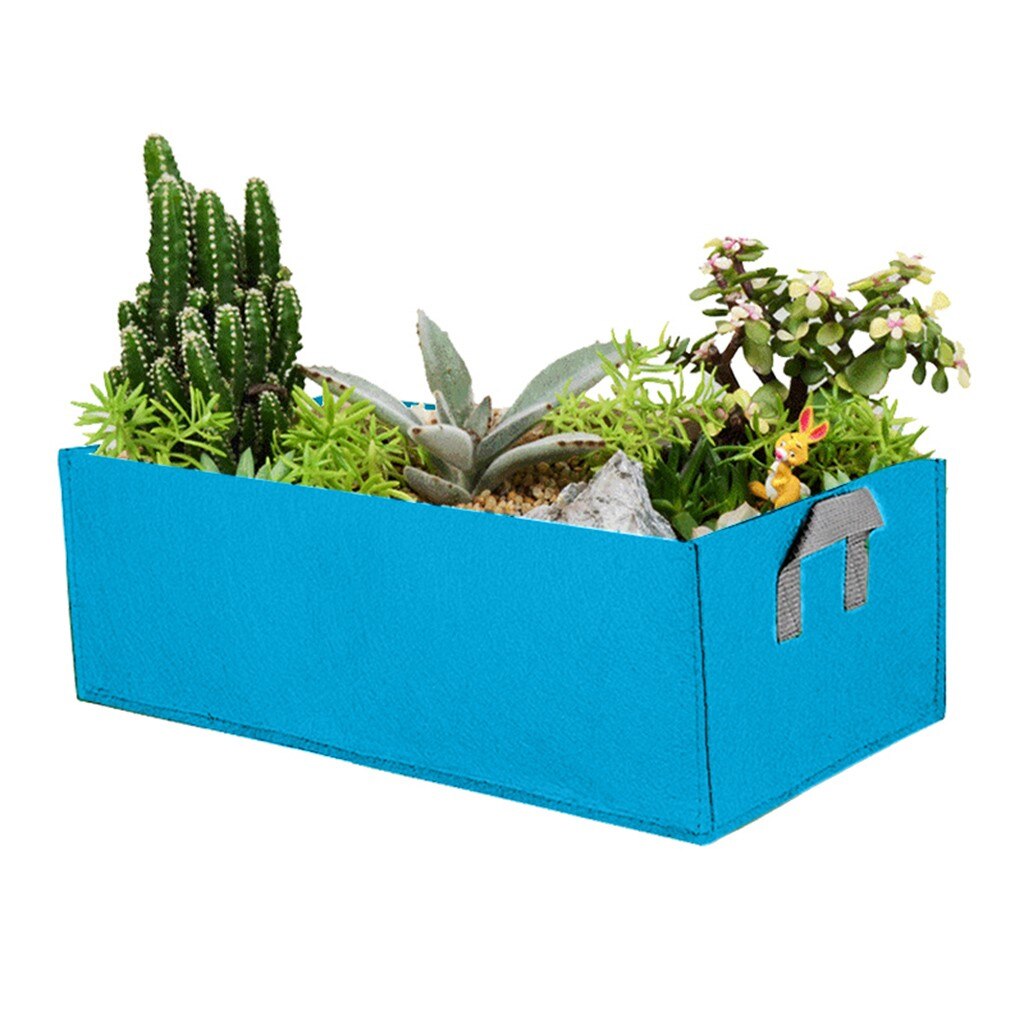 Stoff Angehoben Garten Bett Rechteck Atmungsaktive Pflanzen Container Wachstum Tasche # SRN