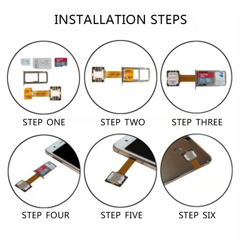 Adaptateur de carte SIM hybride universel pratique double adaptateur de carte SIM Micro Extender Nano à Nano pour téléphone Android