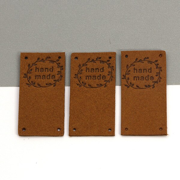 Ręcznie wykonane metka ze skóry wieniec metki dla odzież szyta ręcznie etykiety DIY czapki szalik kosz dodatki robić odzieży 20 sztuk 2.5x5CM: 04