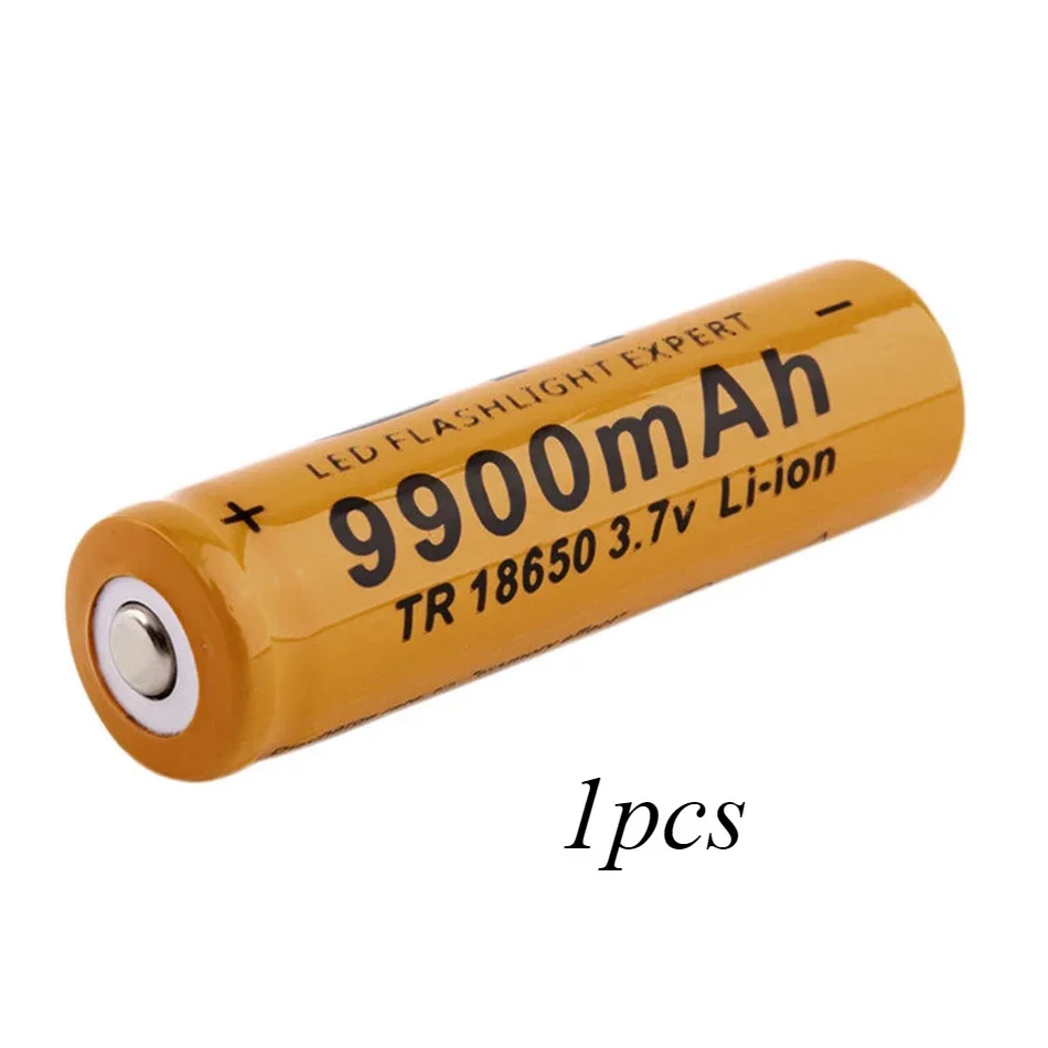 18650 Battery 9900mAh 3.7V 18650 Li-ion Batteries Rechargeable Battery for Flashlight Torch: Gold