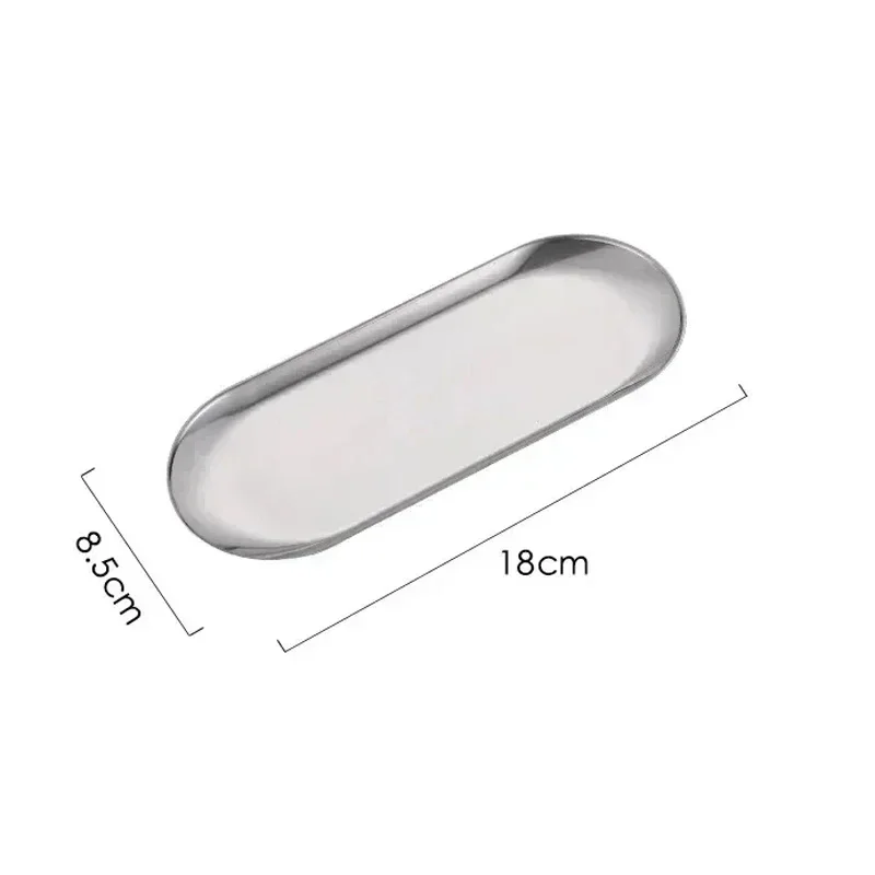 Bandeja de almacenamiento de cosméticos de acero inoxidable, placa para manicura, pinzas, cortaúñas, contenedor de bolígrafos, herramientas cuadradas para uñas postizas: Verde militar