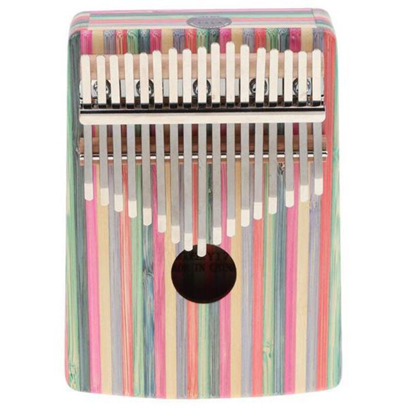 Thumb Piano,17 Keys Kalimba Thumb Piano Kit Portable Red Bamboo Finger Thumb Piano Musical Instrument Accessories