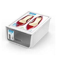 1 / 2/ 4 Packs Zapatero De Plástico Transparente Y Blanco Estante Para Zapatos A Prueba De Polvo Escaparate Moderno Simple Seguro Y Conveniente Claro Y Apilable Para Ayudar A Maximizar Su Espacio
