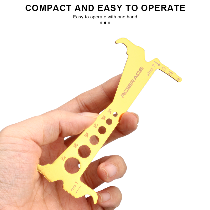 RIDERACE Bike Chain Wear Indicator Checker Bicycle Gauge Measurement Ruler Portable Road Cycling Chain Replacement Repair Tools
