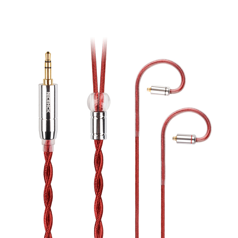 NICEHCK RedAg 4N Cable Coaxial de auriculares HiFi de plata pura MMCX QDC 2 pines para HOLA Zero KATO Aria LAN Cadenza tangzu fudu CHU II: Marrón