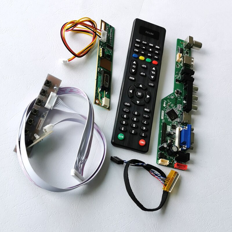 Fit LG LP154WX4 1CCFL Inverter laptop panel Audio VGA USB Remote 30Pins LVDS 15.4" 1280*800 LCD display controller card kit
