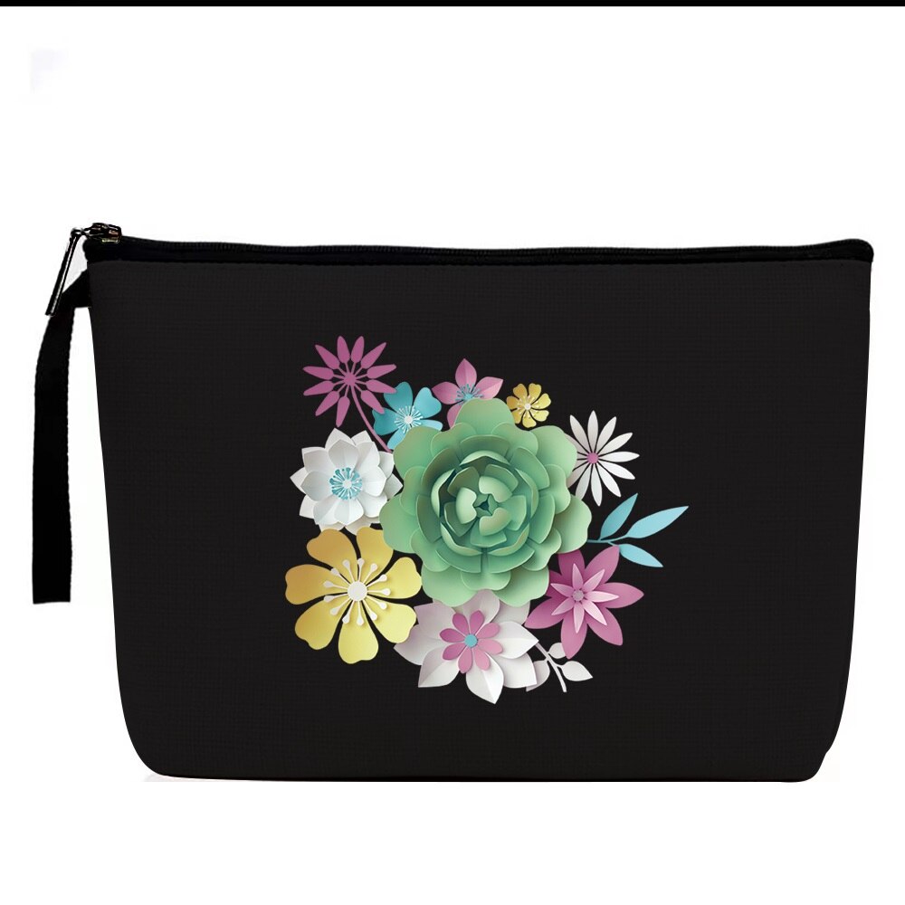 Cosmetische Tas - 3D Print Linnen - Ritsluiting - Reistoiletartikelen Organizer Pouch