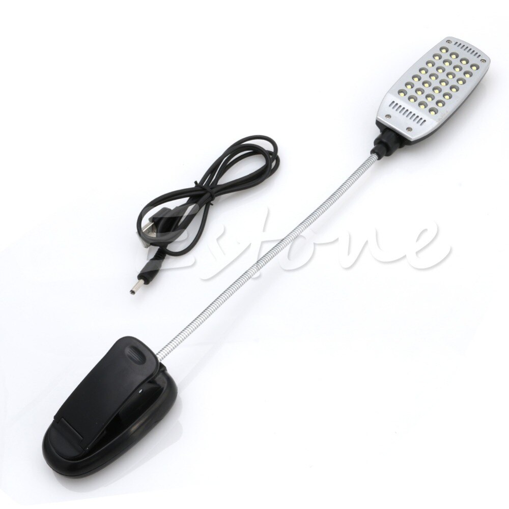 Lampe de Table de lit à clipser Flexible USB/batterie 28 ampoule LED