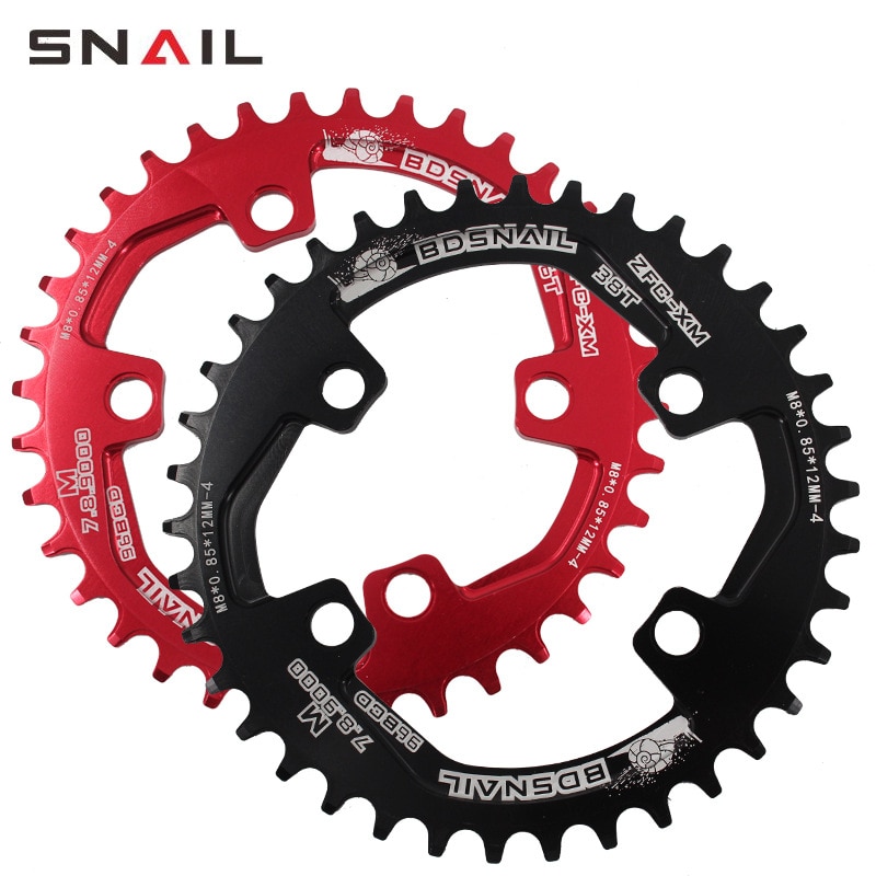 SNAIL MTB Bike Chainring Round Oval For Shimano M7000/8000/9000 32/34/36/38T 96BCD Narrow Wide Tooth Plate