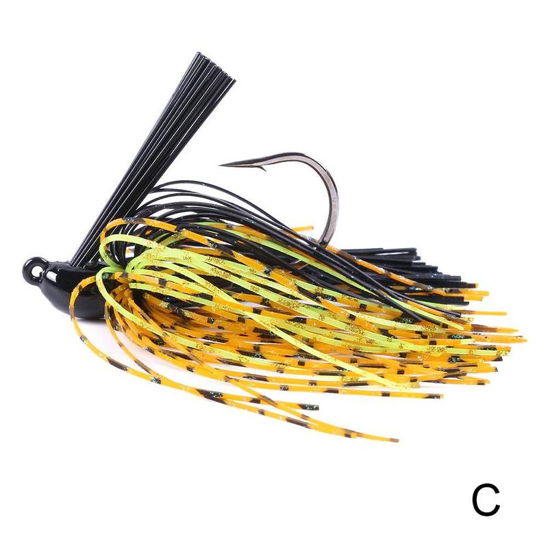 1 stk 10g spinnerbait buzzbait anti-modhage fiskelokker sort mund skæggrej gummi jig gedde fisk stor fiskebasse  p3 r 2