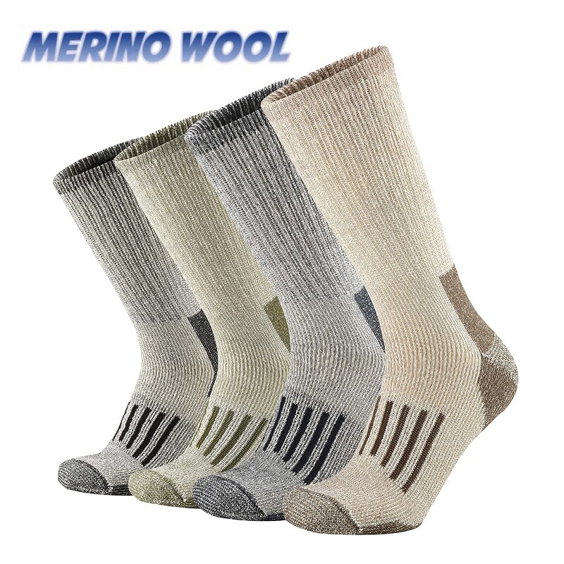 Unisex 80%  merino ull sokker for menn kvinner tykkere varme turpute sokker sports merino ull sokker 4 par euro str 40-45