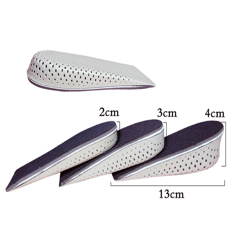Demi-semelles respirantes rehaussantes, semelles pour chaussures de sport unisexe, rehausse de 2 — 4cm
