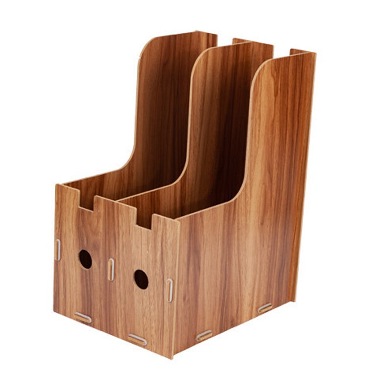A4 DIY Desktop Wooden File Tray A4 Wood Document Storage Box File Holder Office Desk Organizer School Supplies