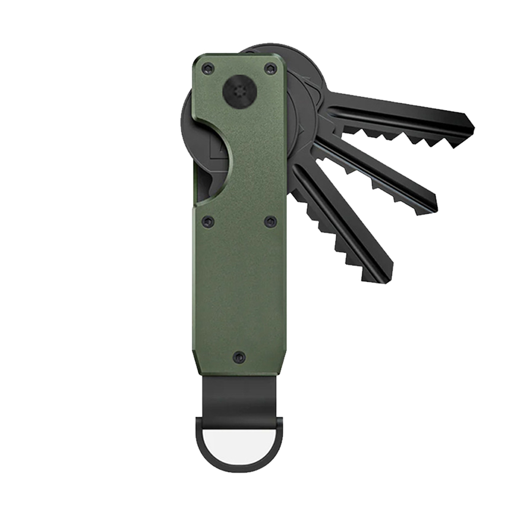Organisateur de clés support Compact porte-clés en métal porte-clés minimaliste pour porte-clés sécurise 2-6 clés: vert militaire