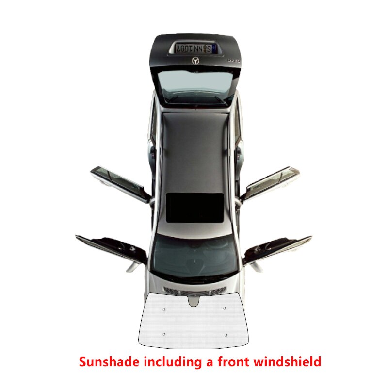 Full Cover Sunshades For Mitsubishi Outlander CW ZG ZH 2007 Car Sun Protection Windshields Side Window Visor Accessories: Lavender