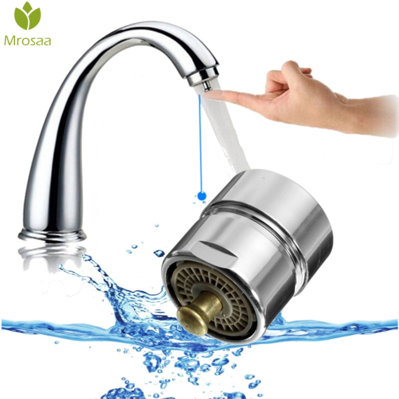 Water Saving Tap Aerators One-Touch Control Water Valve Faucet Aerator Male Thread 23.6mm Bubbler Purifier Kitchen Accessories