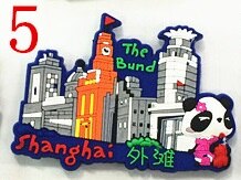 PVC de dibujos animados imanes de nevera de Shanghai Souvenir Shanghai paisaje arquitectónico Set de imanes para nevera Ideas de: 5