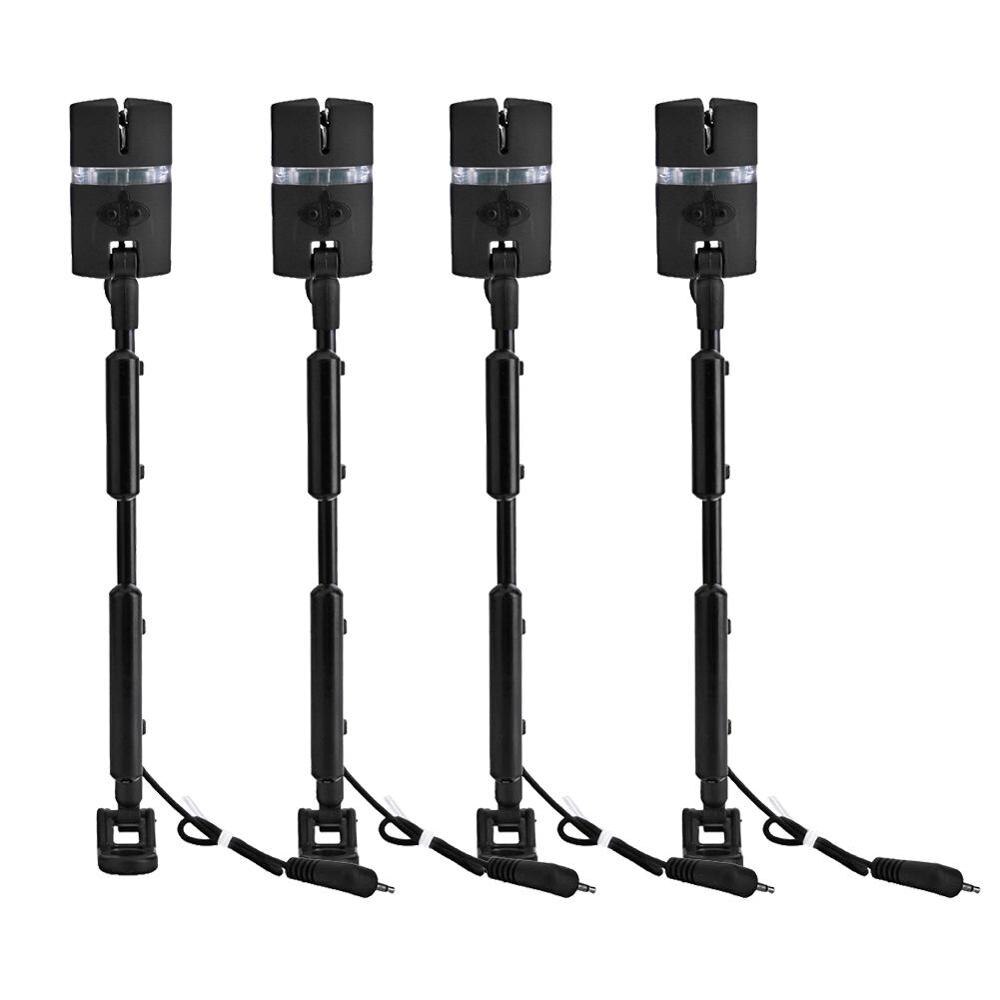 1/2/4pcs Carp Fishing Alarm Swingers Hangers 7 Colors LED Illuminated Bite Indicators with Carrying Case Pesca Fish Tackle: 4pc
