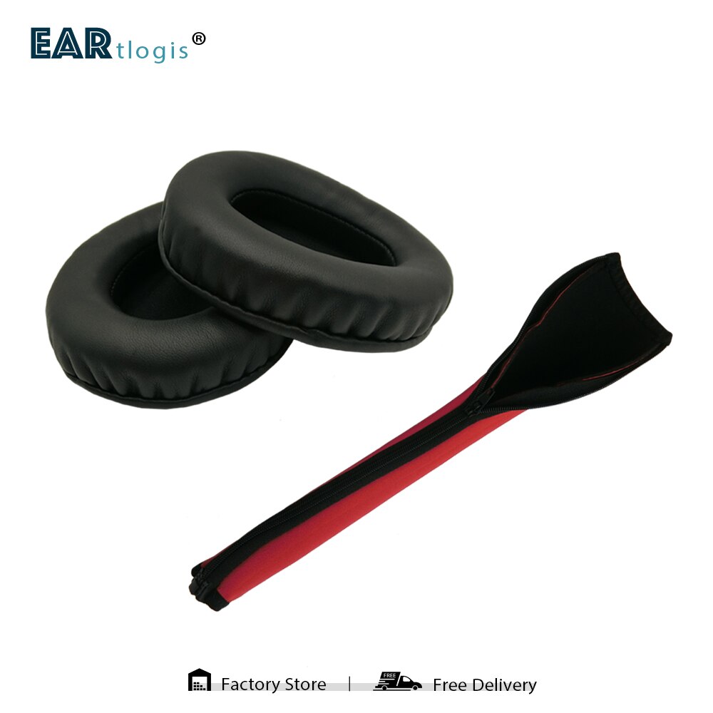 1 Set of Replacement Ear Pads Headband for SONY MDR-ZX750BN MDR-ZX750AP Earphone Earmuff Cushion Cover Bumper Sleeve: 1 Set of Red