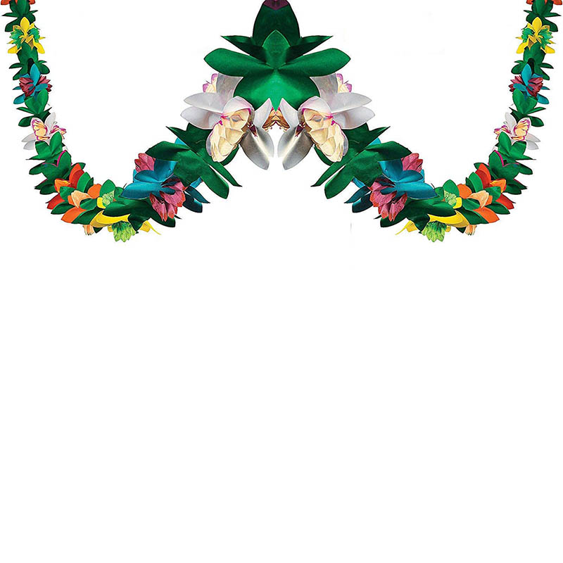 Væv blomsterkrans til sommer tropisk hawaiiansk luau strandfest moana jungle tema fødselsdag bryllup baby shower dekoration: Default Title