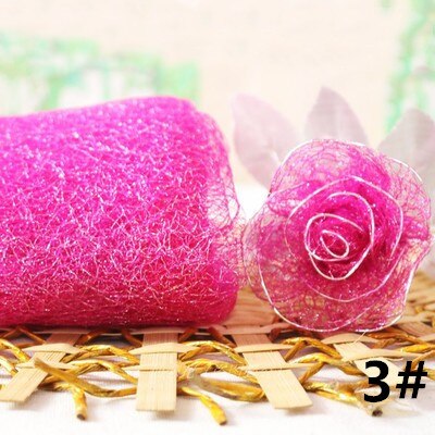 1pcs Making Flower Stocking Gold/Silver Silk Flower Accessories Decor DIY Nylon Flower Material Artificial Flower For Wedding