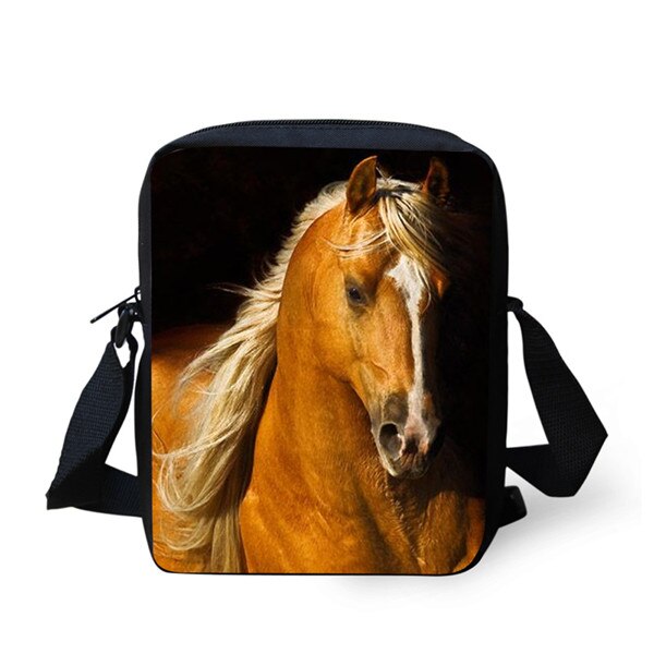 Thikin caballo patrón de bandolera de hombro de verano Bolso tipo bandolera para teléfono para niños teléfono bolsa bolsas de compras Mochila: Dorado