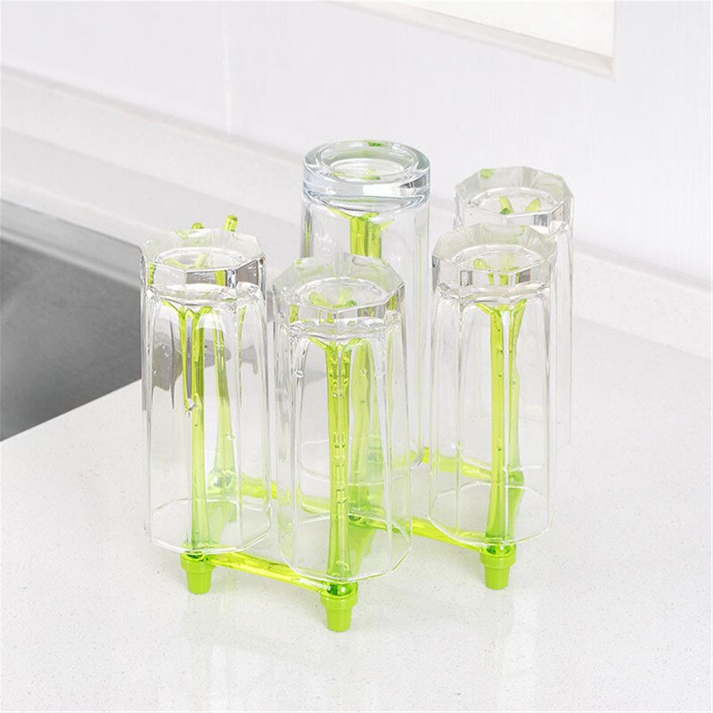 Retractable Cup Drying Rack Drinking Glass and Bottle Drying Holder Water Mug Drainer Stand Tray Holder With Non-slip Bottom