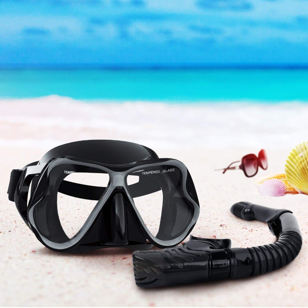 Beroep Duiken Masker Set Anti Fog Bril Met Snorkel Glazen Buis Verstelbare Riem Voor Vrouwen Mannen Volwassen Zwemmen Masker