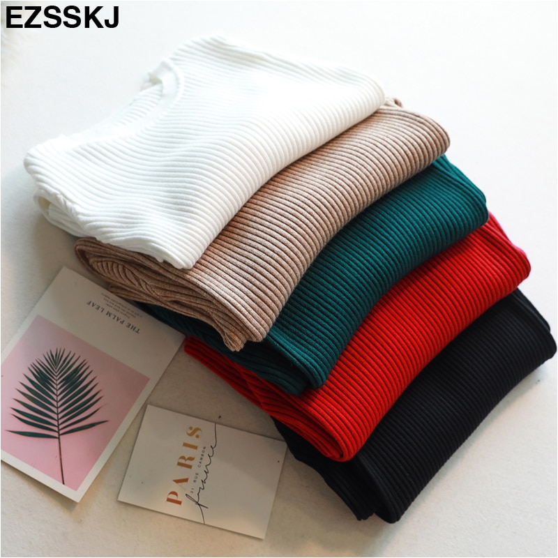 Herfst winter lange trui jurk dames effen bodycon dikke jurk dames trui o-hals slank basic gebreide jurk lange mouwen