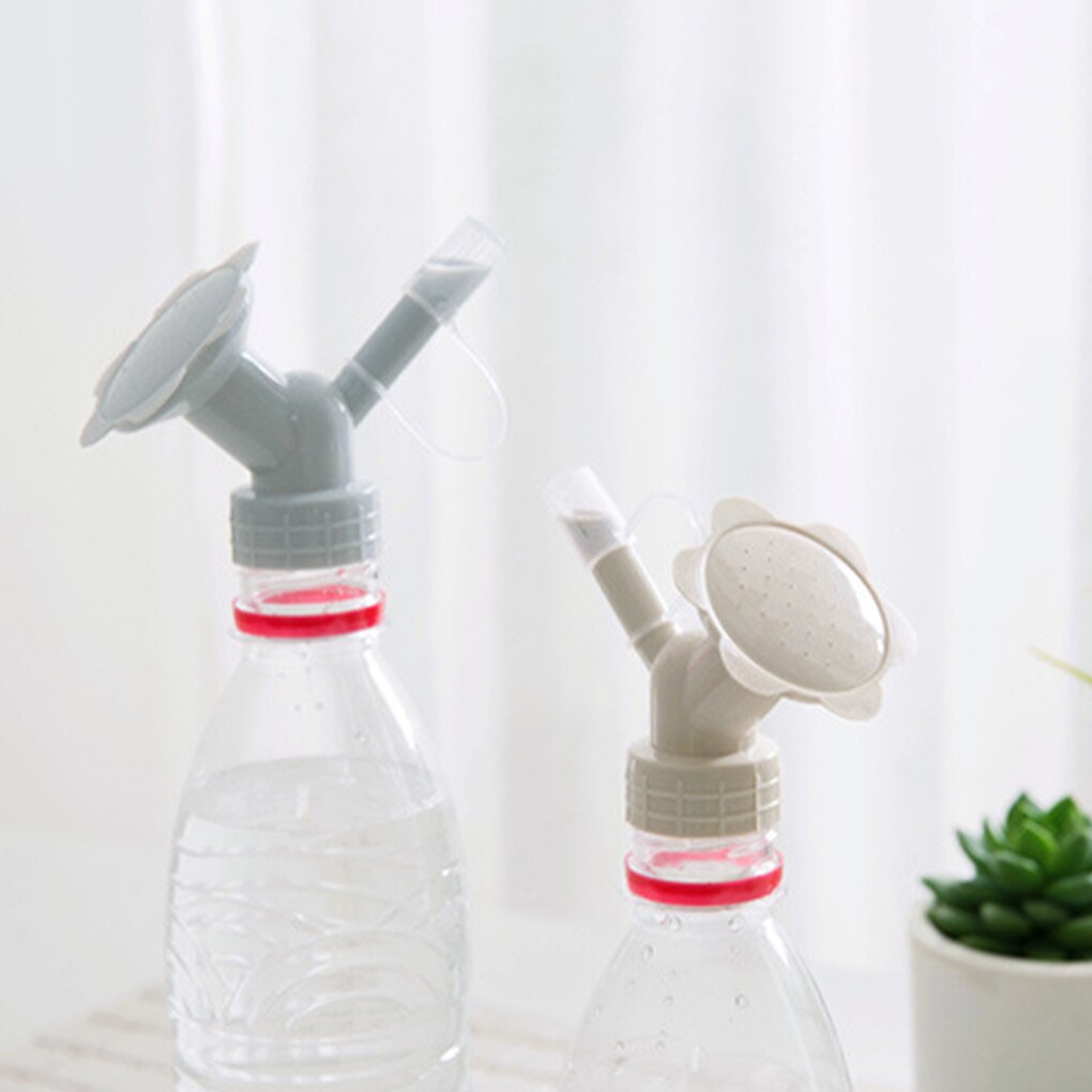 Boquilla de riego 2 en 1 para regaderas de flores, regadera de botellas, aspersor de riego de plantas, herramienta fácil de suministros de riego