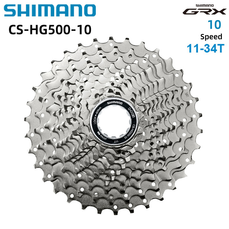 Shimano DEORE HYPERGLIDE CS-HG500 Cassette de carretera de 10 velocidades 12-28T 11-25T/32T/34T CS-HG50-10 11-36T piñón de Cassette MTB rueda libre: Borgoña