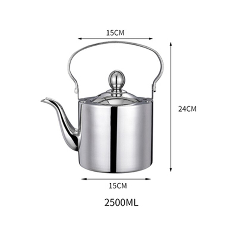 Stainless steel teapot thickened with kungfu tea small teapot brewing flower tea pot with filter screen Tea making teapot family