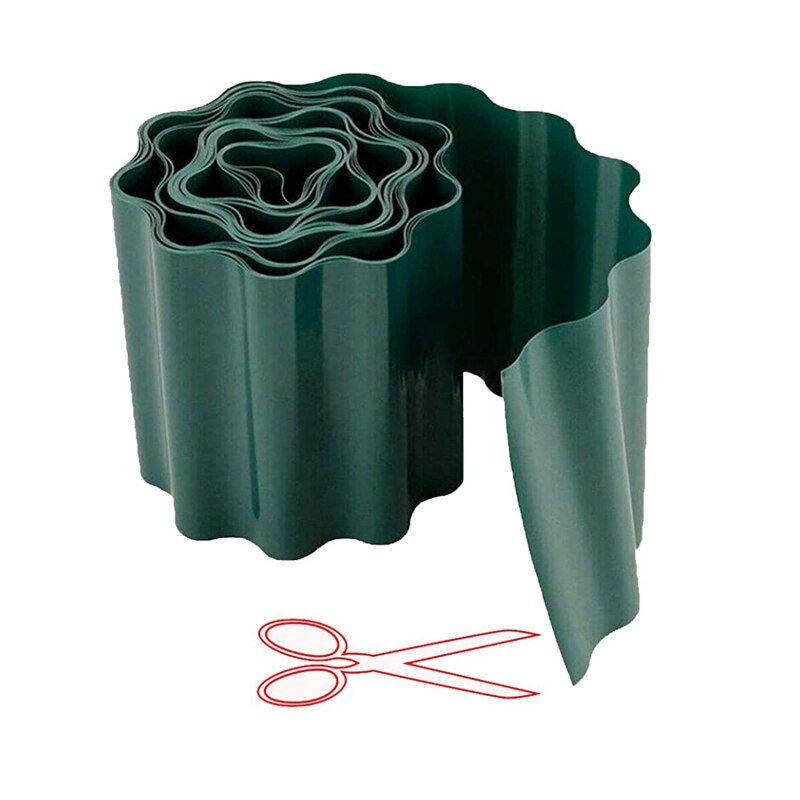 Garden Edging Fence Plastic Border Made Of PP Plastic Outdoors Garden Fence Flexible Gardens Lawn Grass Edge