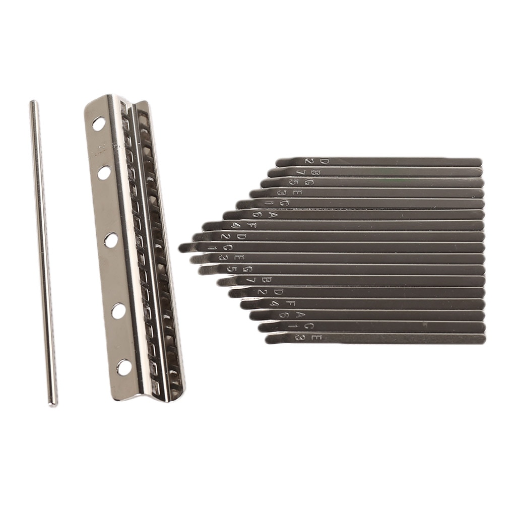 17 clés Kalimba fabrication de clés en acier et pont pour doigt pouce Piano Percussion Kalimba touches de remplacement
