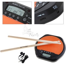 Draagbare Lichtgewicht Digitale Elektrische Drums Pad Training Praktijk Metronoom Met Twee Maple Wood Drumstokken 5A Drumsticks